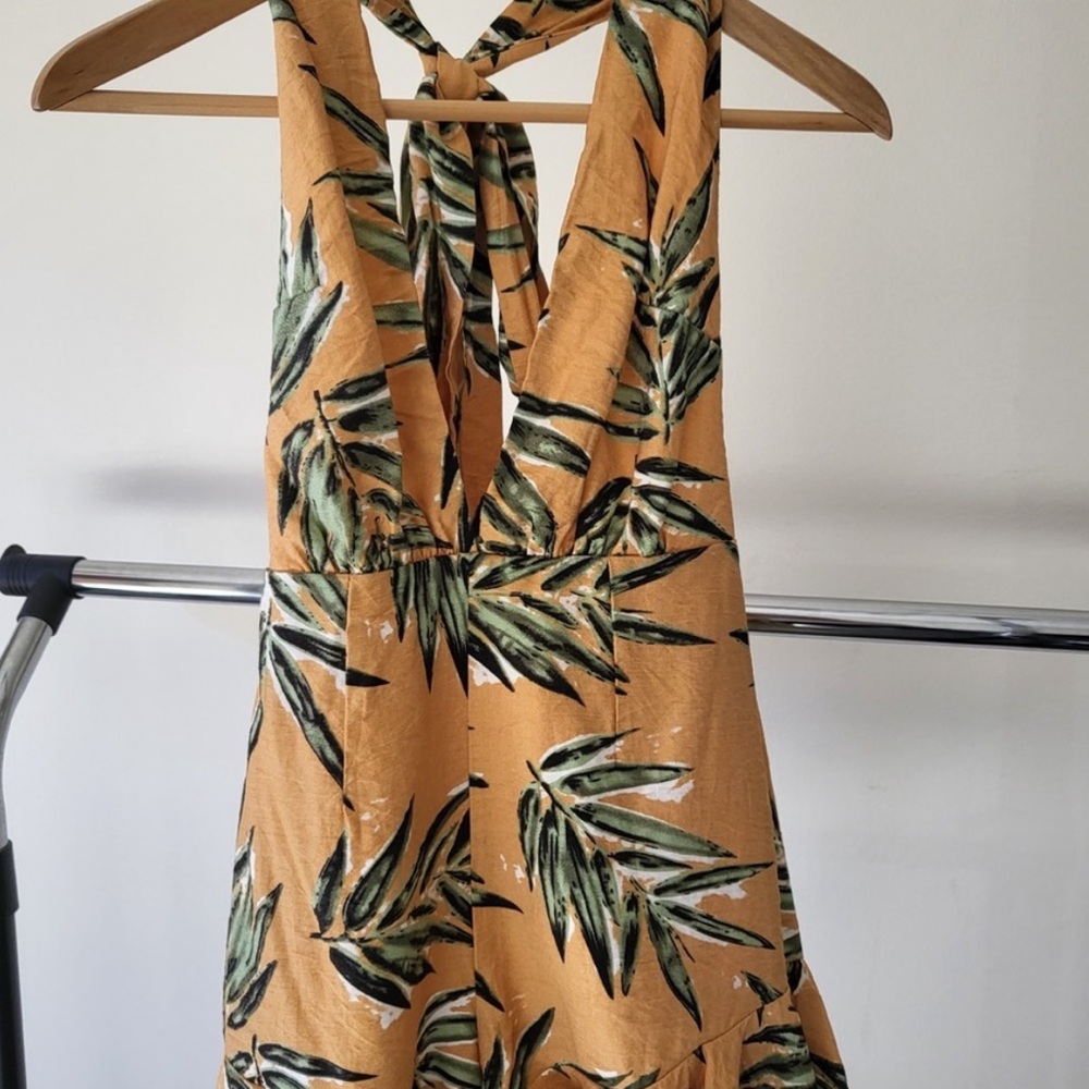 Backless Orange/Peach Romper